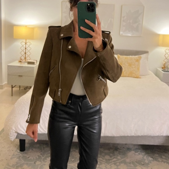 Zara Suede Brown Moto Jacket - Picture 10 of 10
